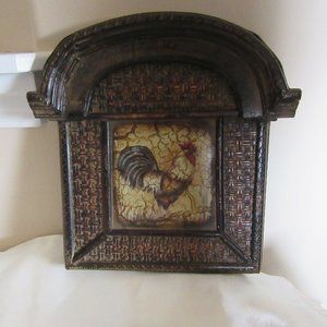 Wooden Rooster picture Wicker designed
